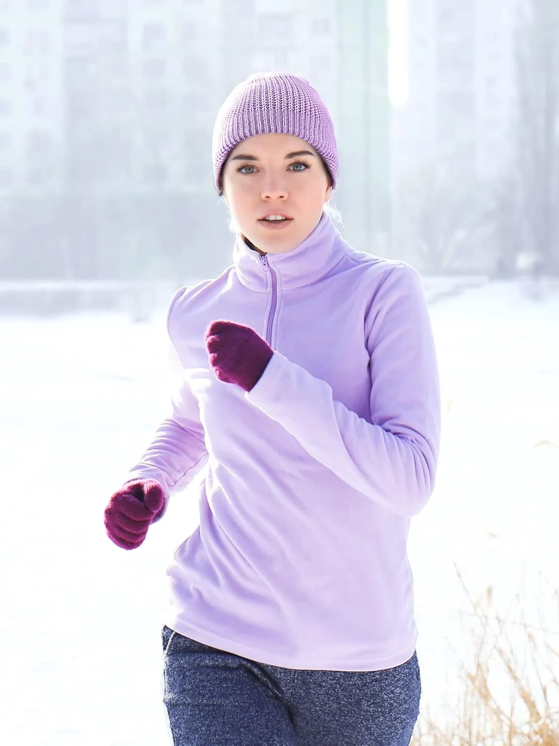 1 Hole Knitted Full Face Cover Adult Winter Ski Balaclava for Outdoors
