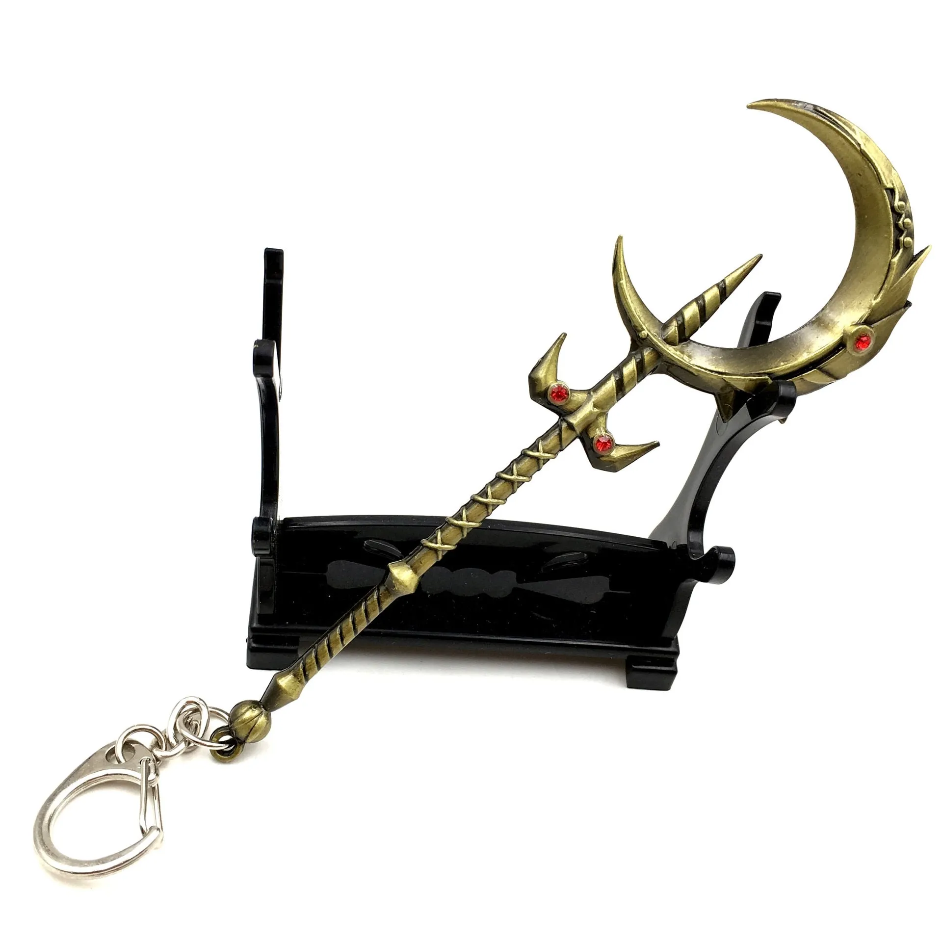 12 CM Game LOL Keychain League Of Legend Weapon Key Chain Hero League Rank Key Ring Key llaveros Jewelry For Fans Holder