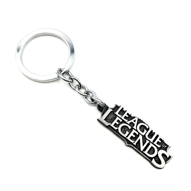 12 CM Game LOL Keychain League Of Legend Weapon Key Chain Hero League Rank Key Ring Key llaveros Jewelry For Fans Holder