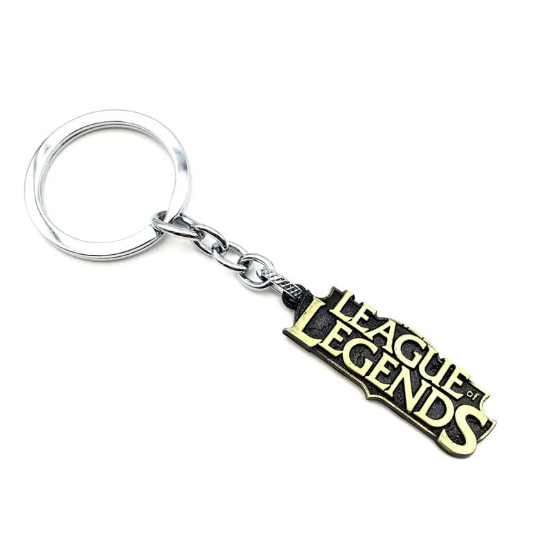 12 CM Game LOL Keychain League Of Legend Weapon Key Chain Hero League Rank Key Ring Key llaveros Jewelry For Fans Holder