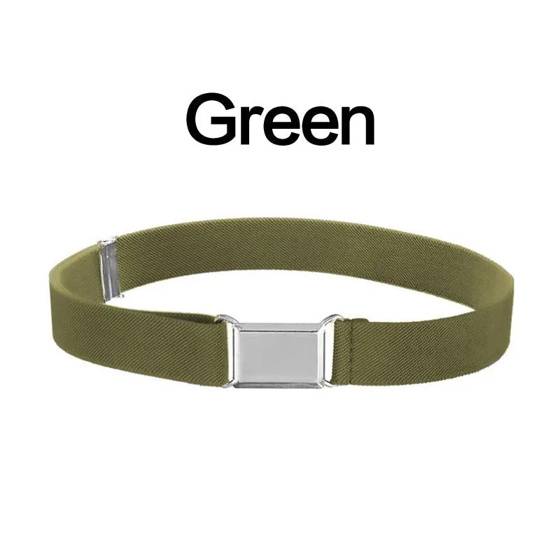 1PC Accessory Waistband Alloy Buckle Adjustable Canvas Belt Elastic Clothing Casual Outdoors
