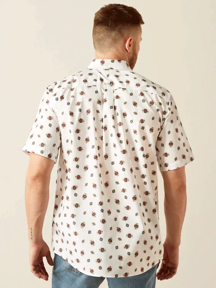 Ariat 10058748 Mens Westscott Classic Fit Short Sleeve Shirt White