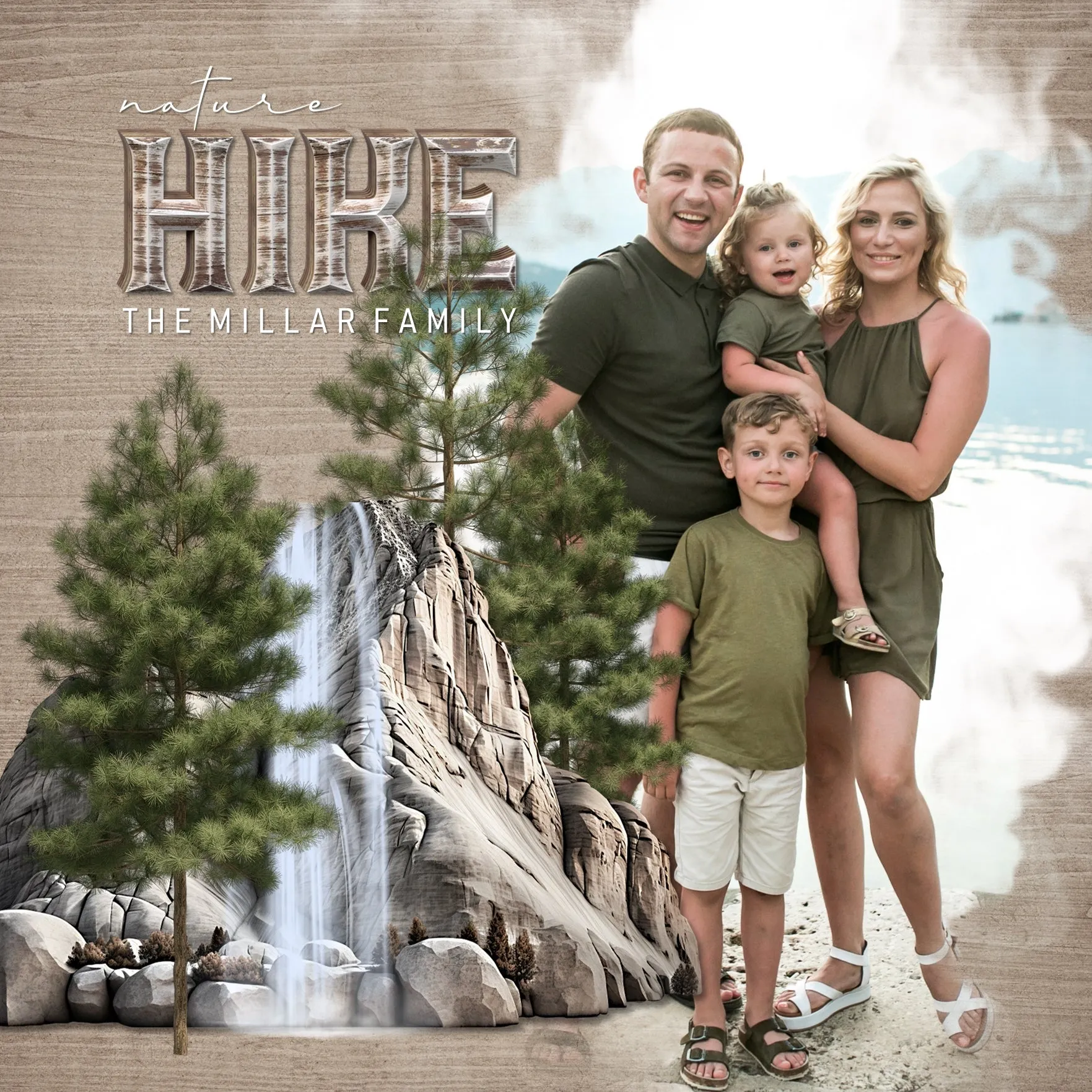Around the Mountain Word Art Digital Scrapbook Kit