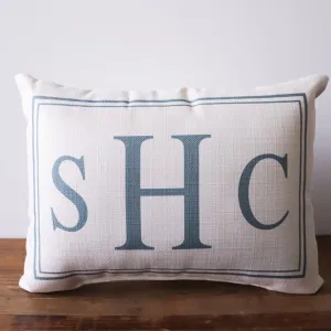 Border Monogram Boy Pillow