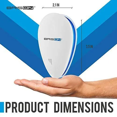 BRISON Ultrasonic Pest Repeller - Eco-Friendly & Pet Sаfe & Wall Plug-in - Pest Repeller Prevents & Drives Away Mice Rats Spiders Roaches Mosquitoes Ants Snakes Rodent – Silent - Night Light 1 Pack