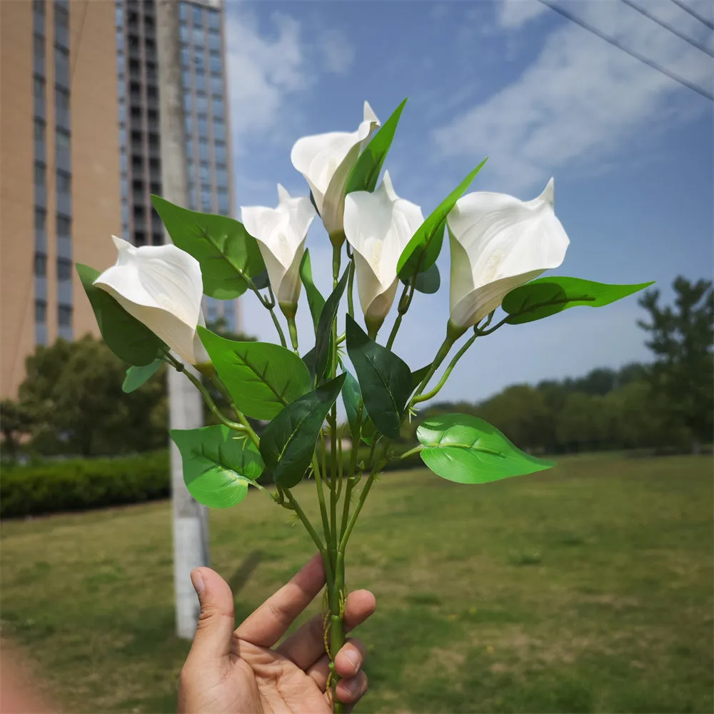 Bulk Exclusive 16" Artificial Flowers Calla Lily Bush Plants for Outdoors Wholesale