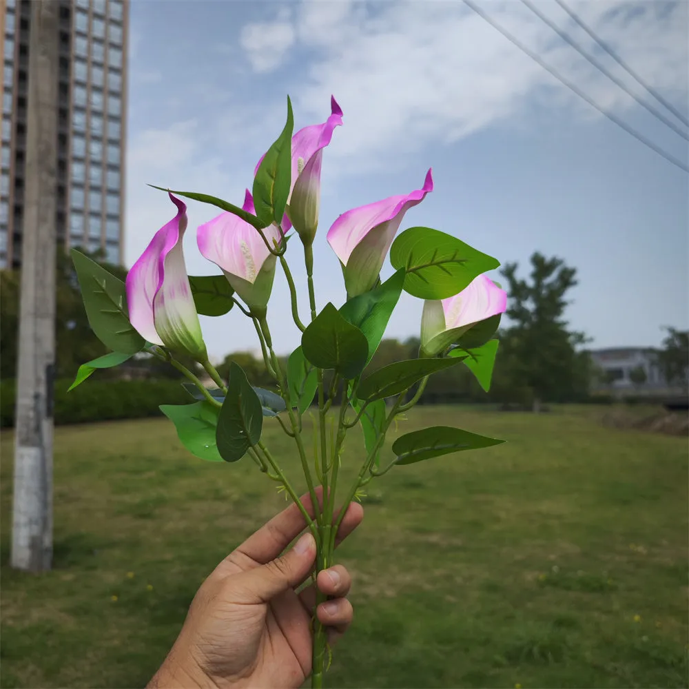 Bulk Exclusive 16" Artificial Flowers Calla Lily Bush Plants for Outdoors Wholesale