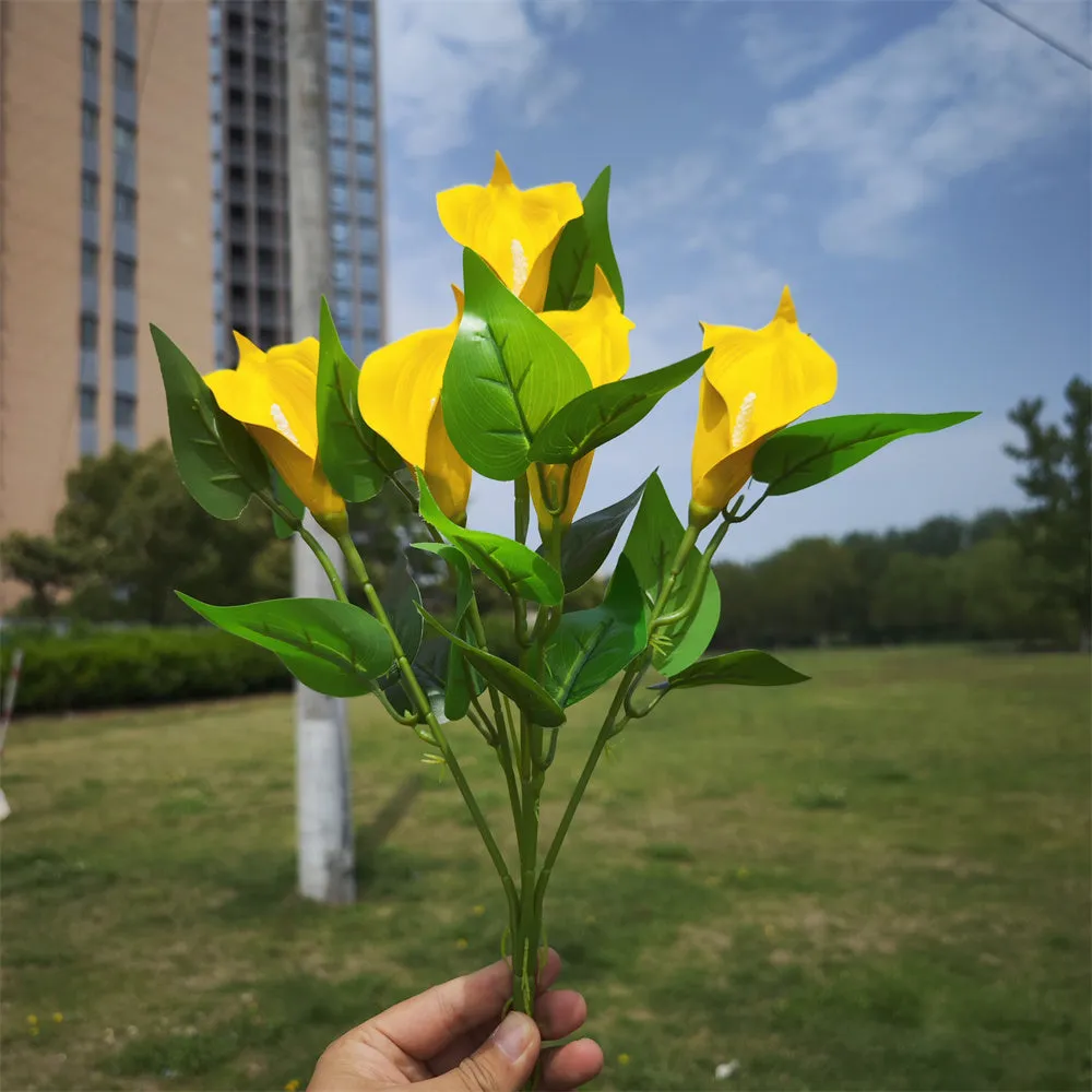 Bulk Exclusive 16" Artificial Flowers Calla Lily Bush Plants for Outdoors Wholesale