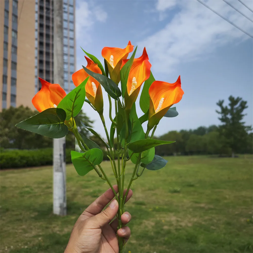 Bulk Exclusive 16" Artificial Flowers Calla Lily Bush Plants for Outdoors Wholesale