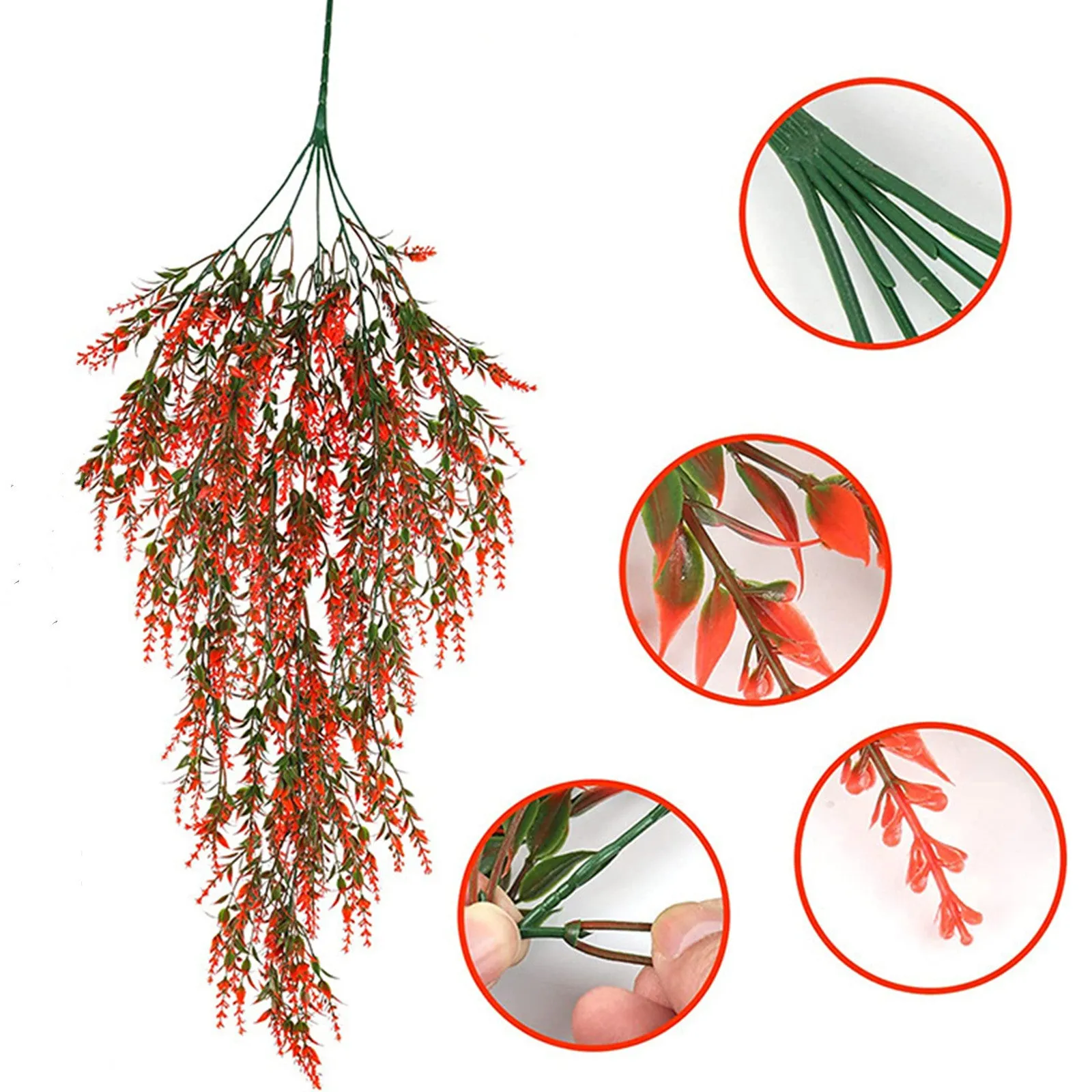 Bulk Lavender Hanging Flowers Garland Plants Hanging for Outdoors UV Resistant Wholesale