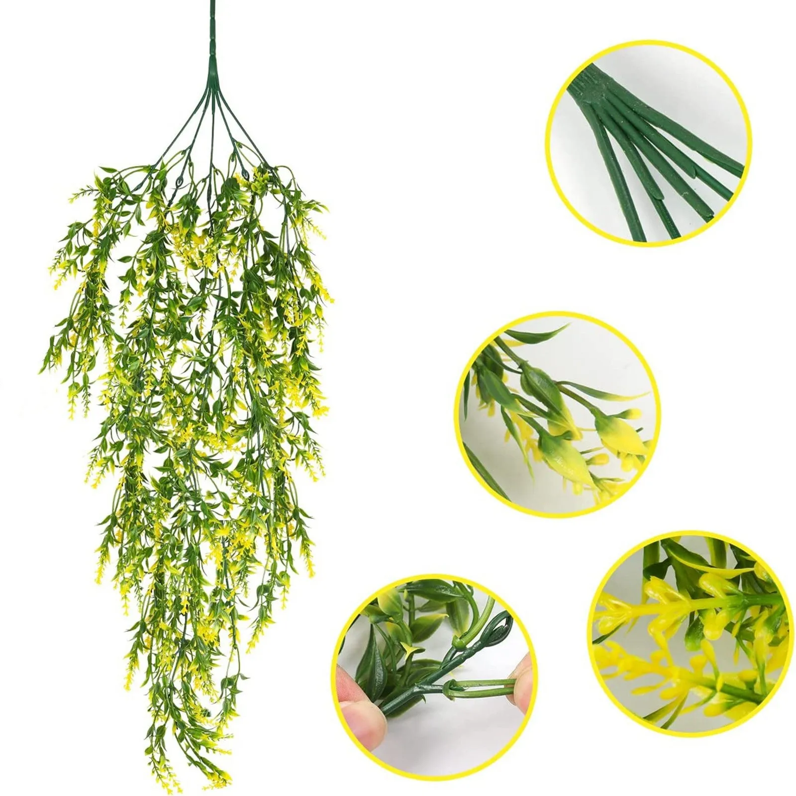 Bulk Lavender Hanging Flowers Garland Plants Hanging for Outdoors UV Resistant Wholesale
