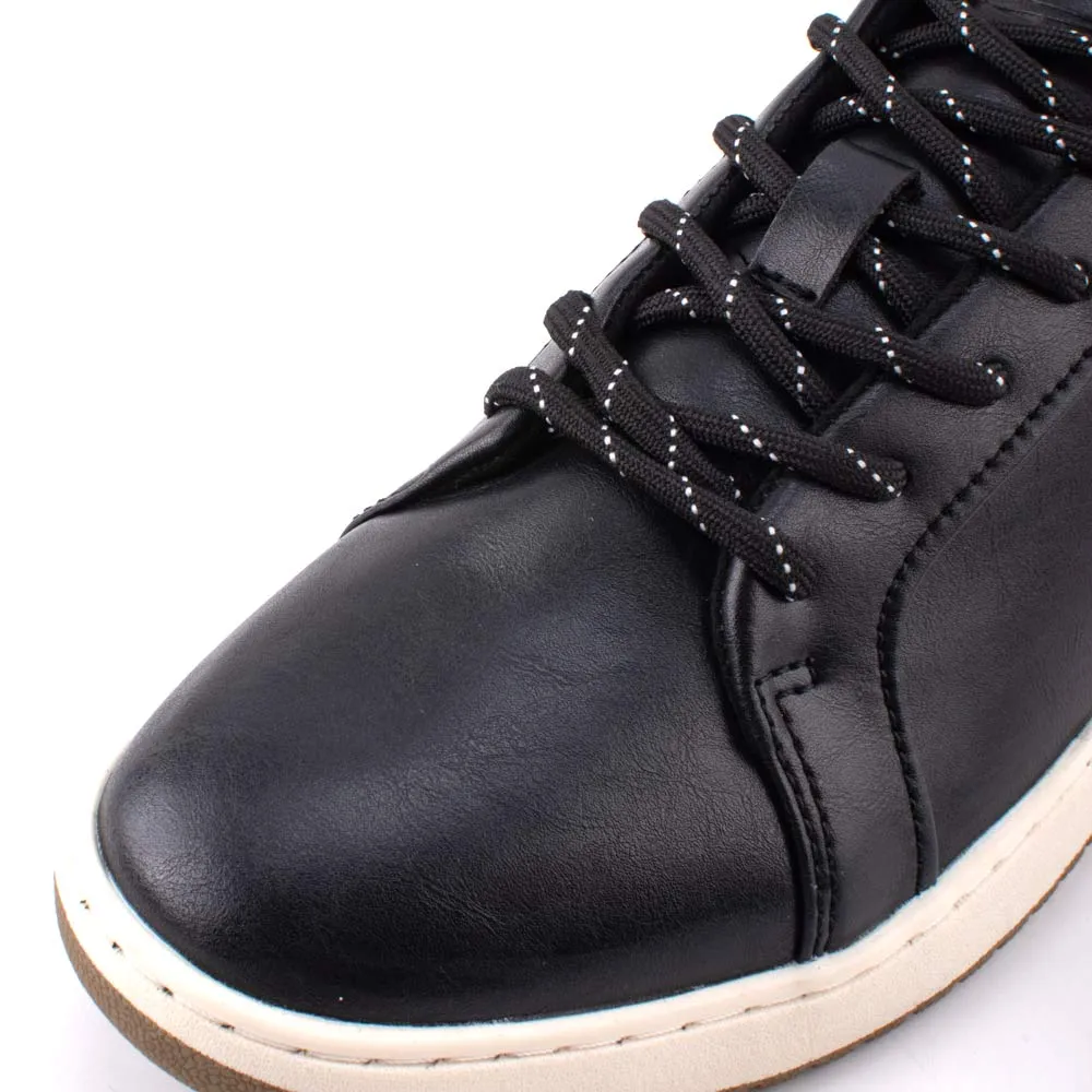 camel active Classic PU Lace Up Men Sneakers Black HERBERT 822408-RS1SVC-1 BLACK