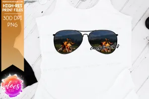 Campfire Vibes Sunglasses - Sublimation/Printable Design