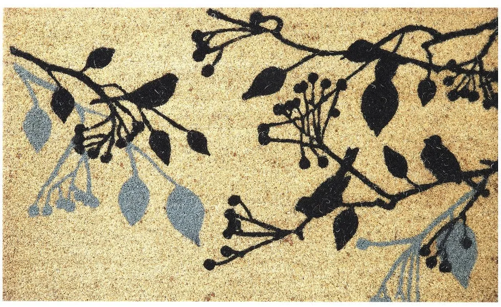 Chirping Birds Coir Coco Door Mat