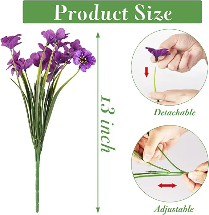 Clearance Bulk Faux Flowers UV Resistant for Outdoors Wholesale
