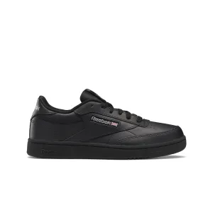 CLUB C JR'S Black/Charcoal Leather Lifestyle Shoes