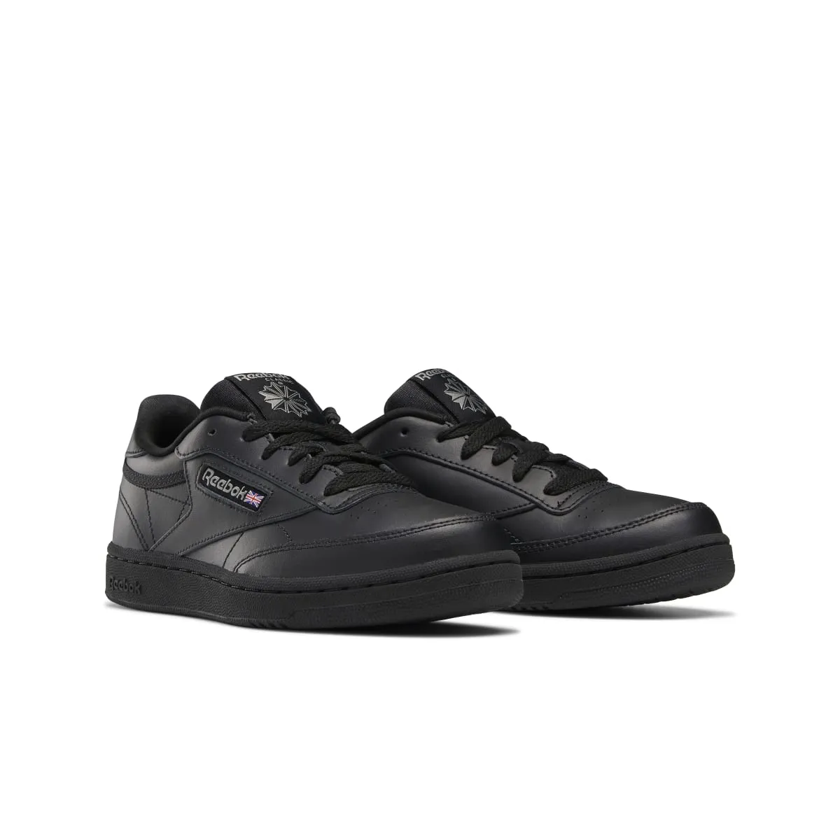 CLUB C JR'S Black/Charcoal Leather Lifestyle Shoes