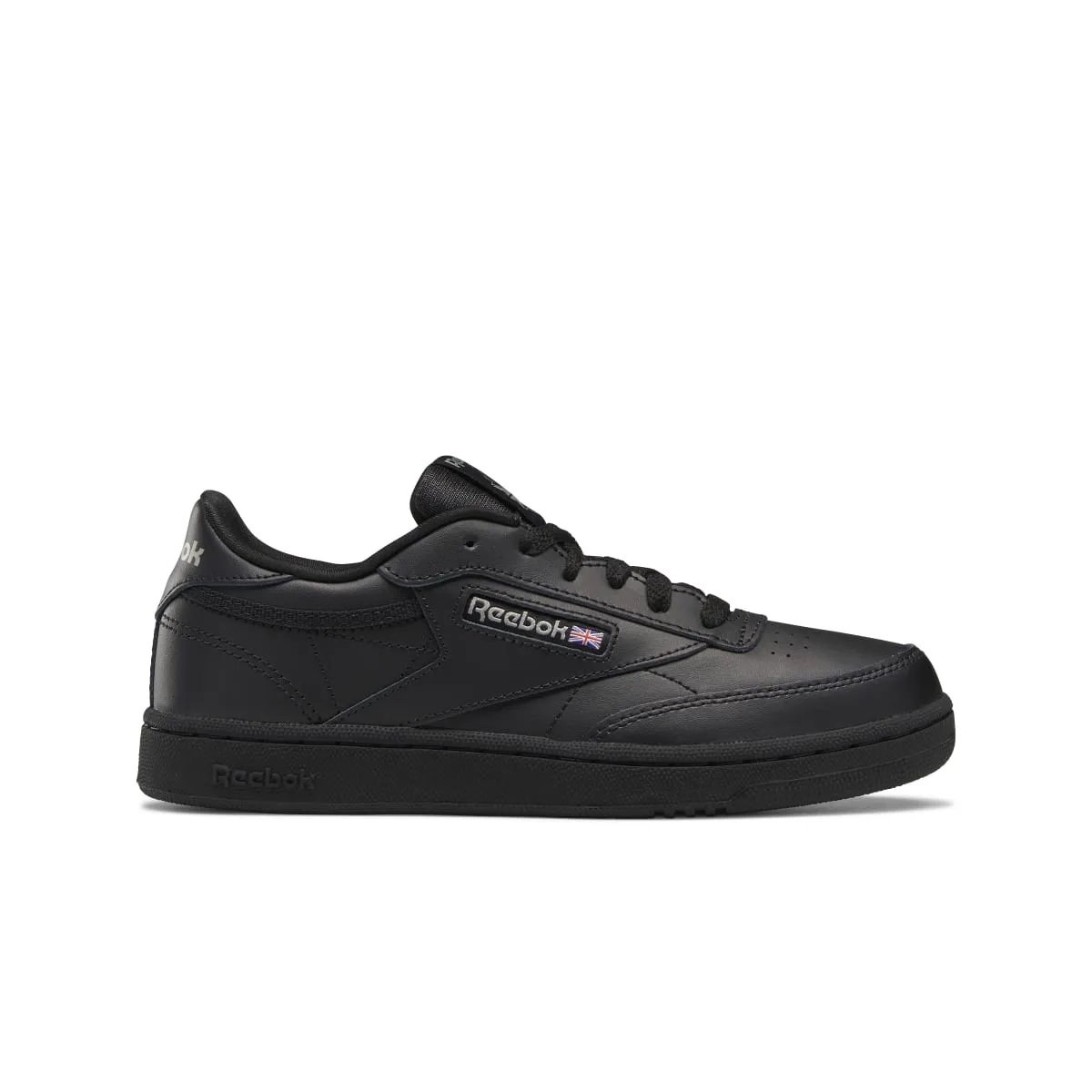 CLUB C JR'S Black/Charcoal Leather Lifestyle Shoes