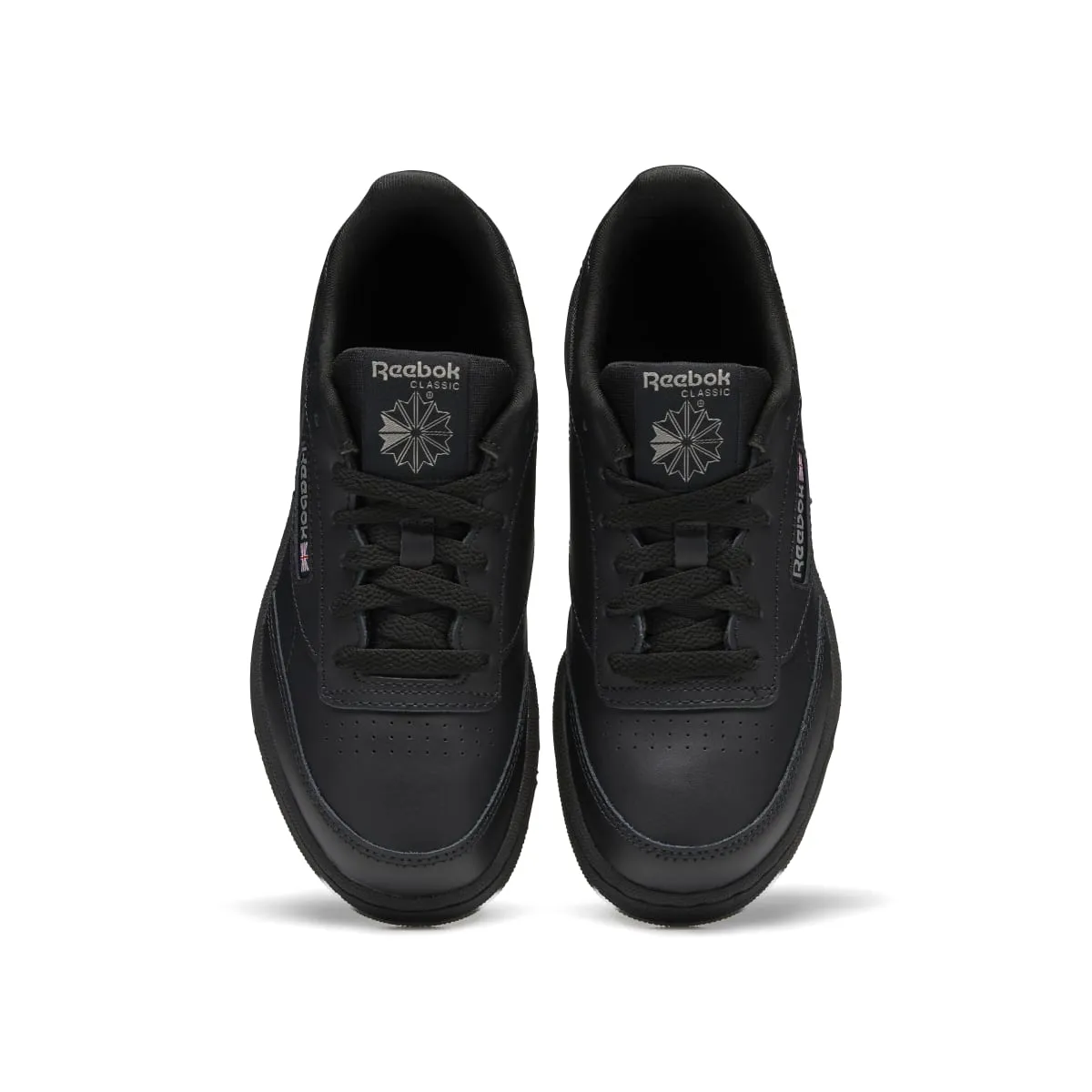 CLUB C JR'S Black/Charcoal Leather Lifestyle Shoes