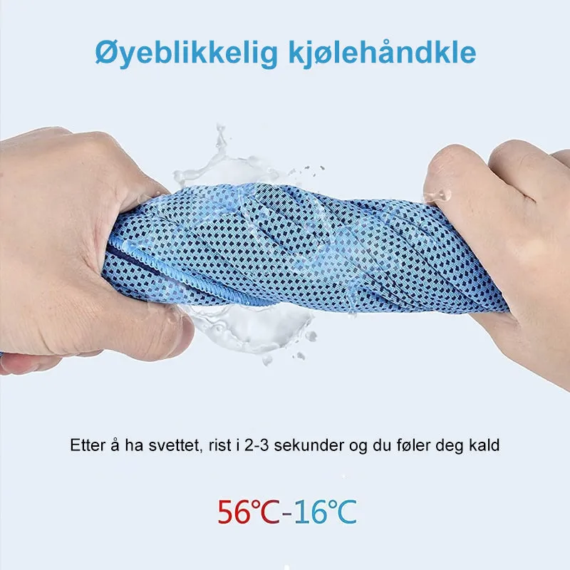 Cooling microfiber towel for sports and outdoors