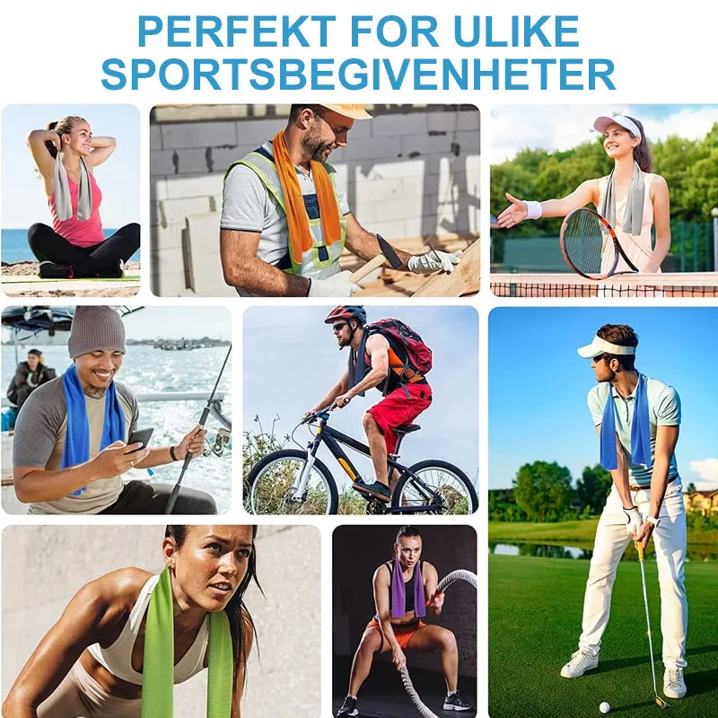 Cooling microfiber towel for sports and outdoors