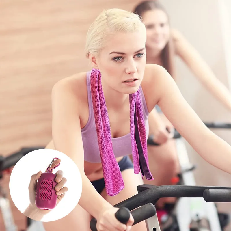 Cooling microfiber towel for sports and outdoors
