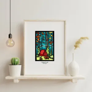Evening at Camp Tent - Simple Giclee Print