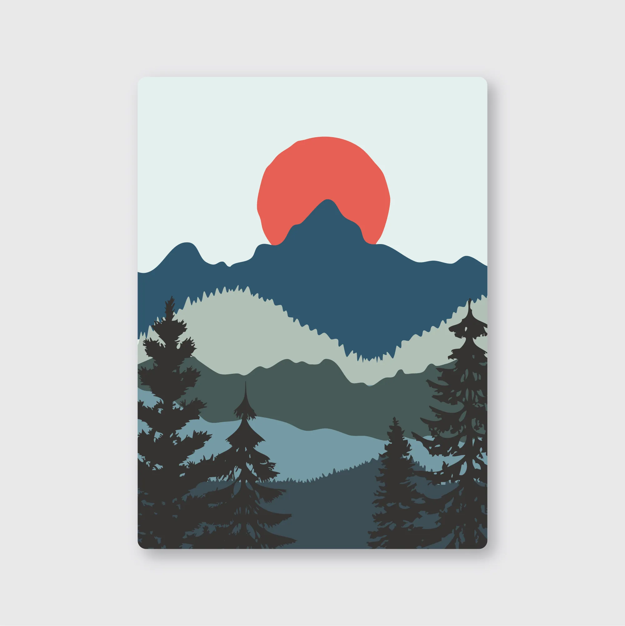 Forest Sun Sticker