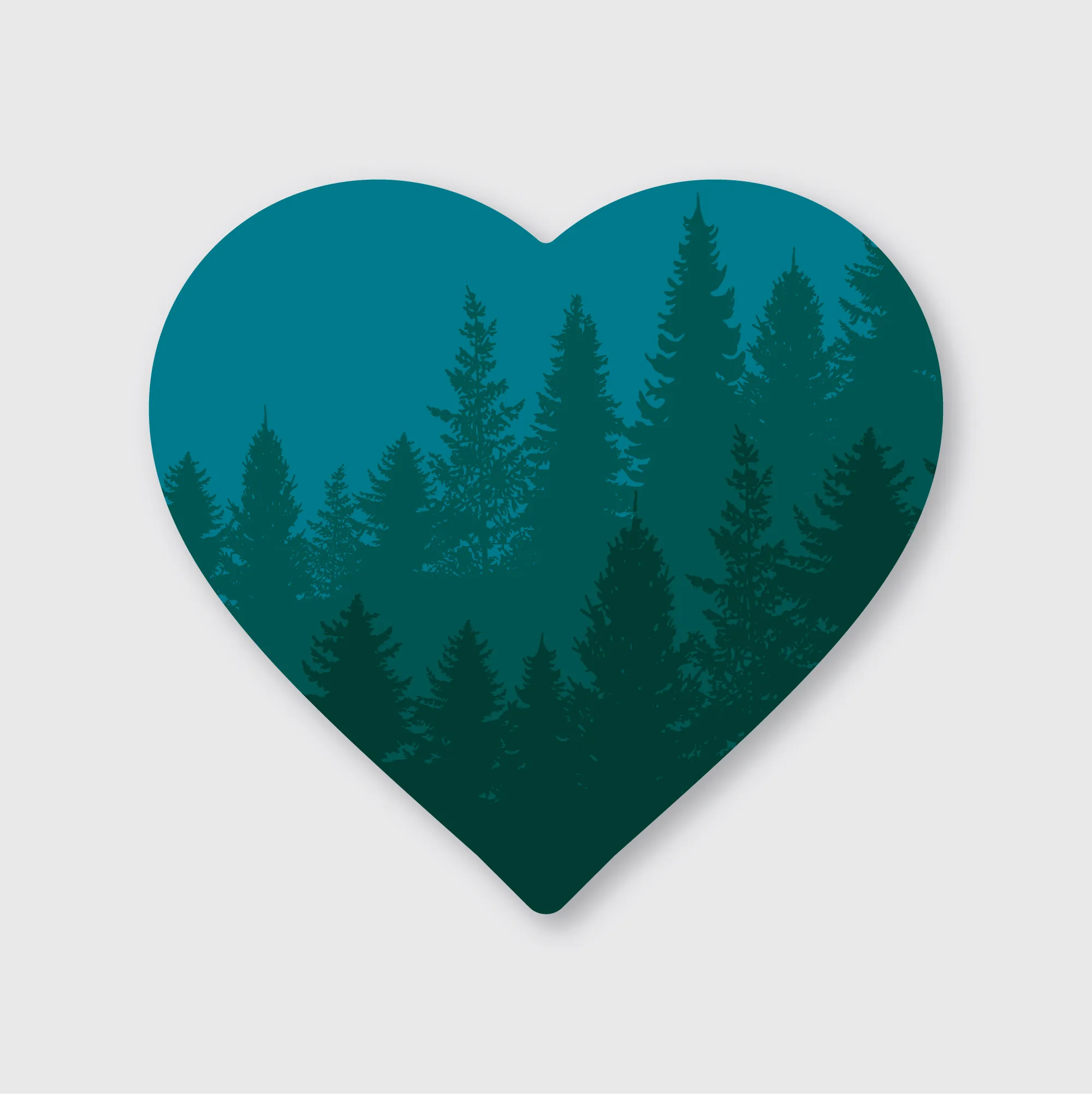 Heart Trees Sticker