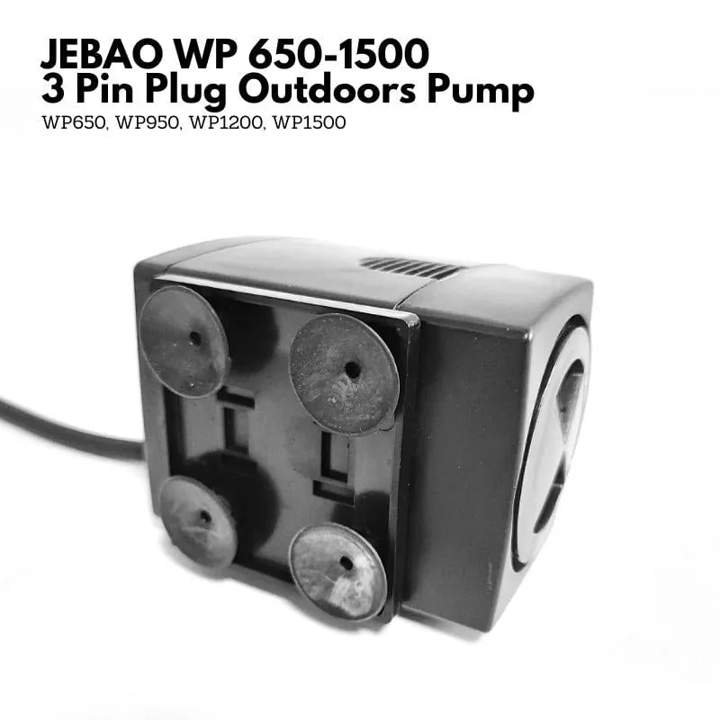 JEBAO 3 Pin Plug Outdoors Pump (2m Weather Proof Cable) - 650-1,500(L/Hr)
