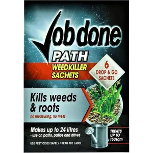Job Done Path Weedkiller 6 Sachet Drop And Go - Covers 150sqm