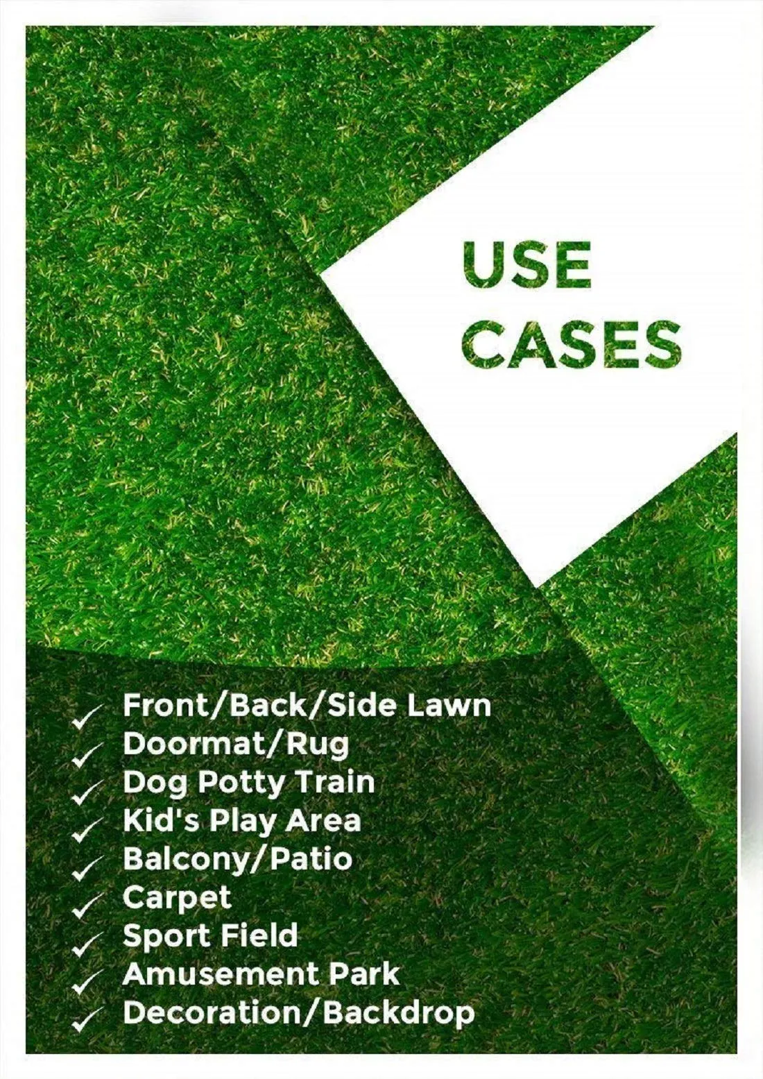 Kuber Industries Artificial Grass Mat For Balcony Or Doormat, Artificial Grass. Size - 45 X 75 Cms-CTKTC032006