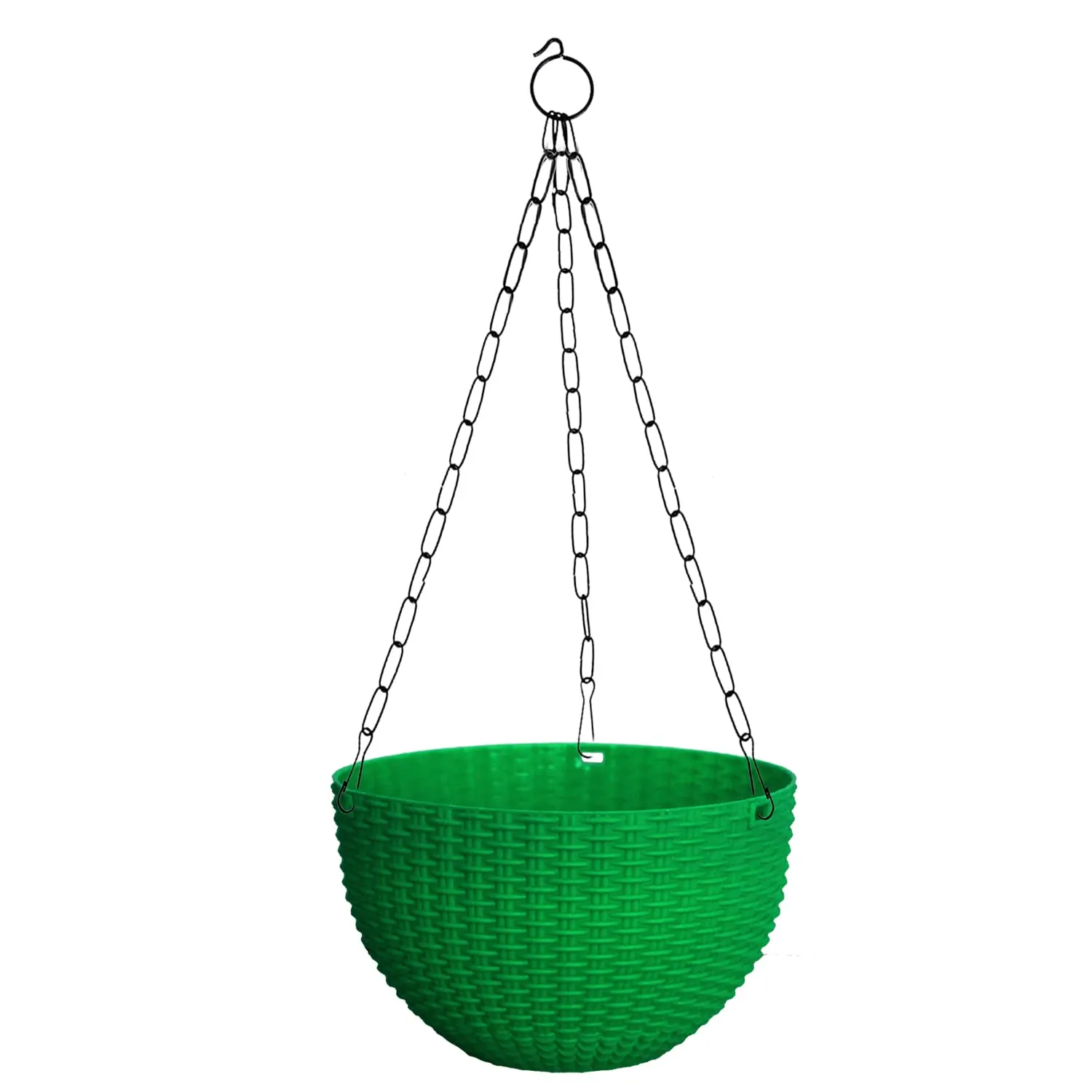 Kuber Industries Plastic Hanging Flower Pot for Balcony & Railing Set of 5 (Multicolour) 53KM3854