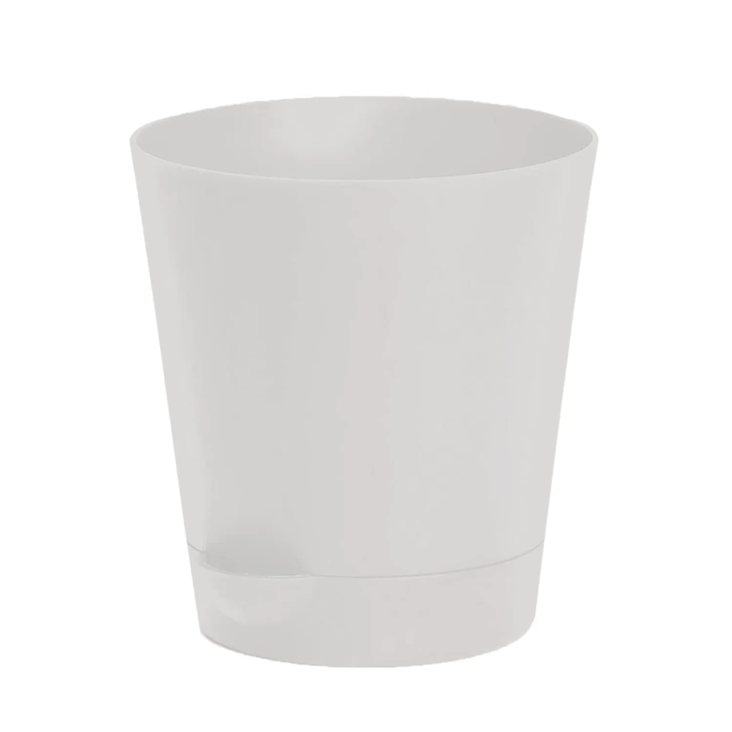 Kuber Industries Plastic Titan Pot|Garden Container for Plants & Flowers|Self-Watering Pot with Drainage Holes,6 Inch,Pack of 2 (White)