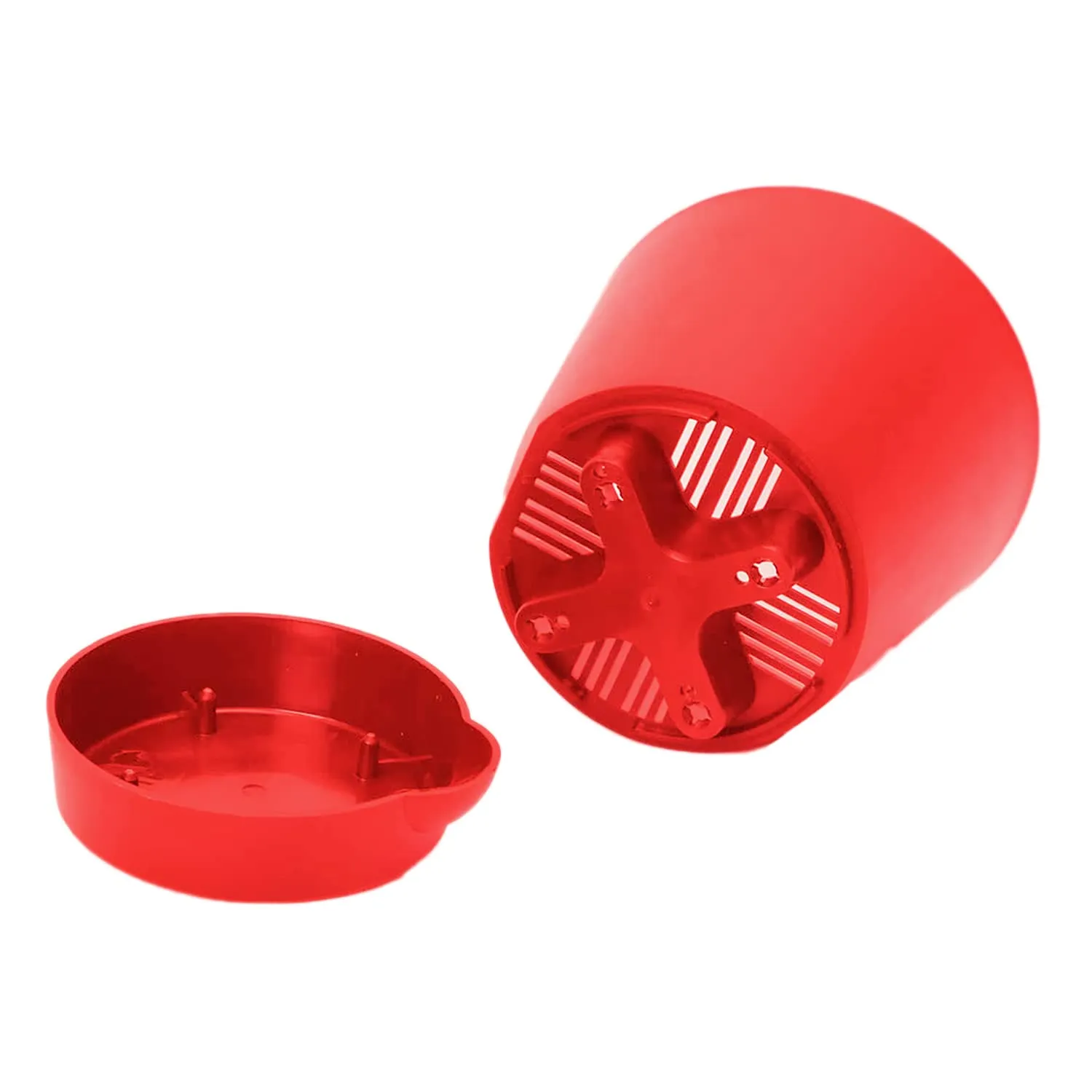 Kuber Industries Plastic Titan Pot|Garden Container for Plants & Flowers|Self-Watering Pot with Drainage Holes,6 Inch,Pack of 3 (Red)