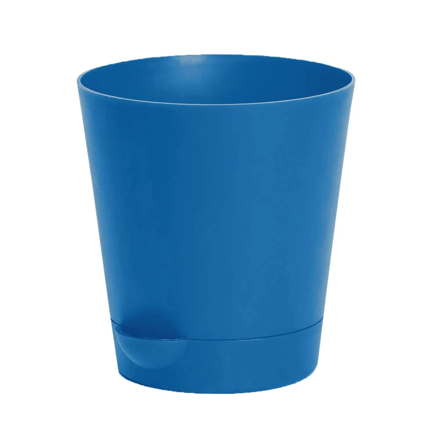 Kuber Industries Plastic Titan Pot|Garden Container for Plants & Flowers|Self-Watering Pot with Drainage Holes,6 Inch,Pack of 4 (Blue)