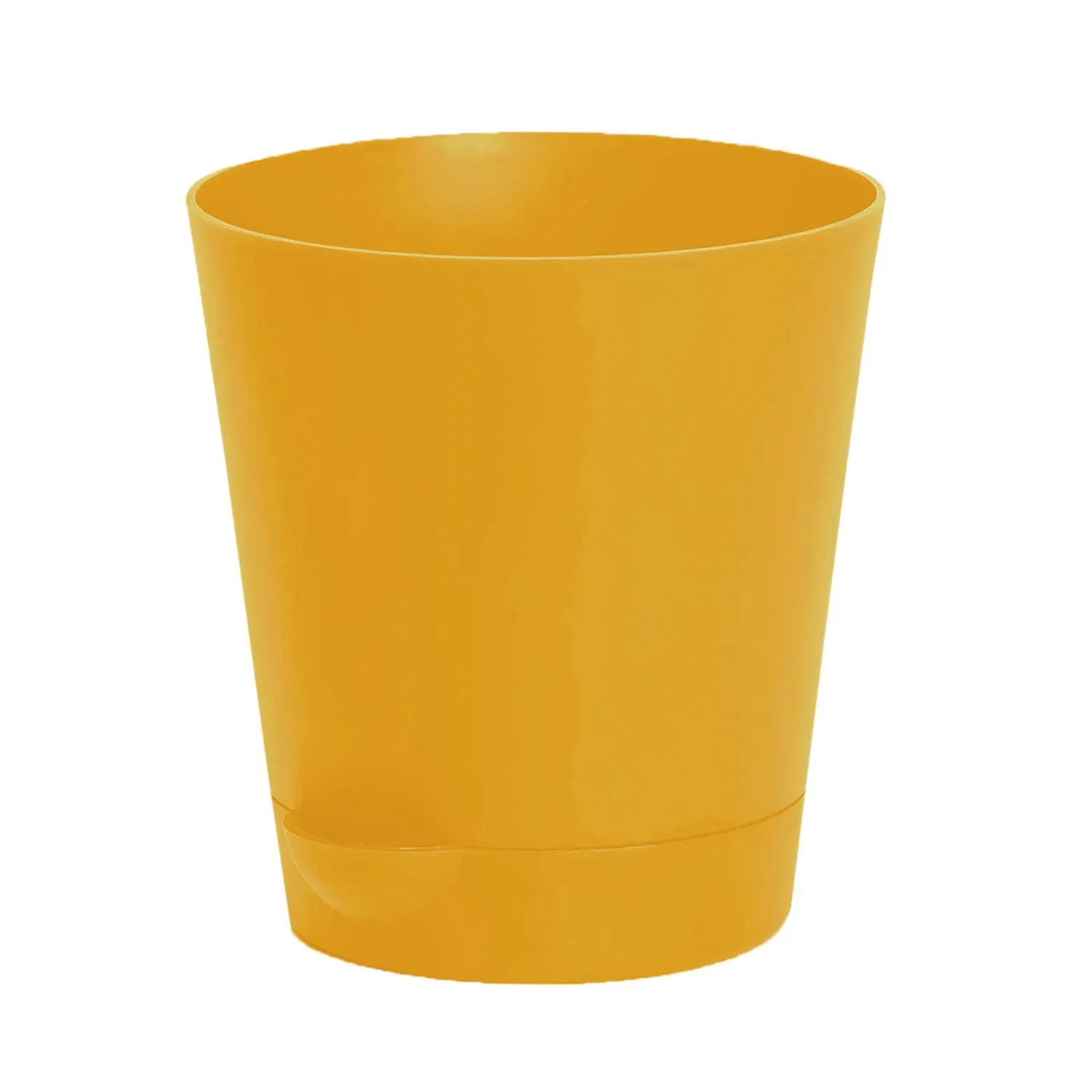 Kuber Industries Plastic Titan Pot|Garden Container for Plants & Flowers|Self-Watering Pot with Drainage Holes,6 Inch,Pack of 4 (Yellow)