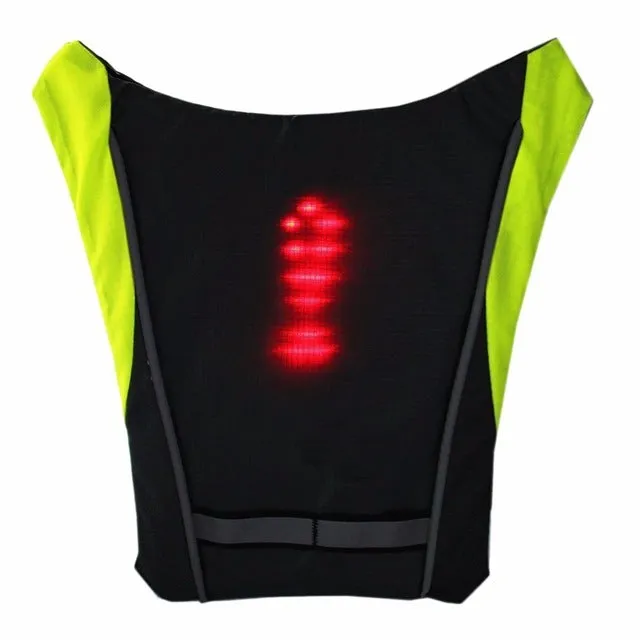 LED Wireless Safety Turn Signal Light Vest for Bicycle Riding Night Warning
