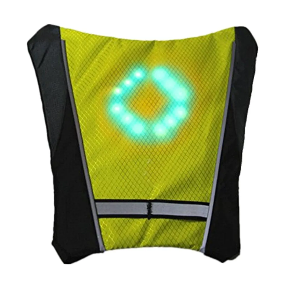 LED Wireless Safety Turn Signal Light Vest for Bicycle Riding Night Warning