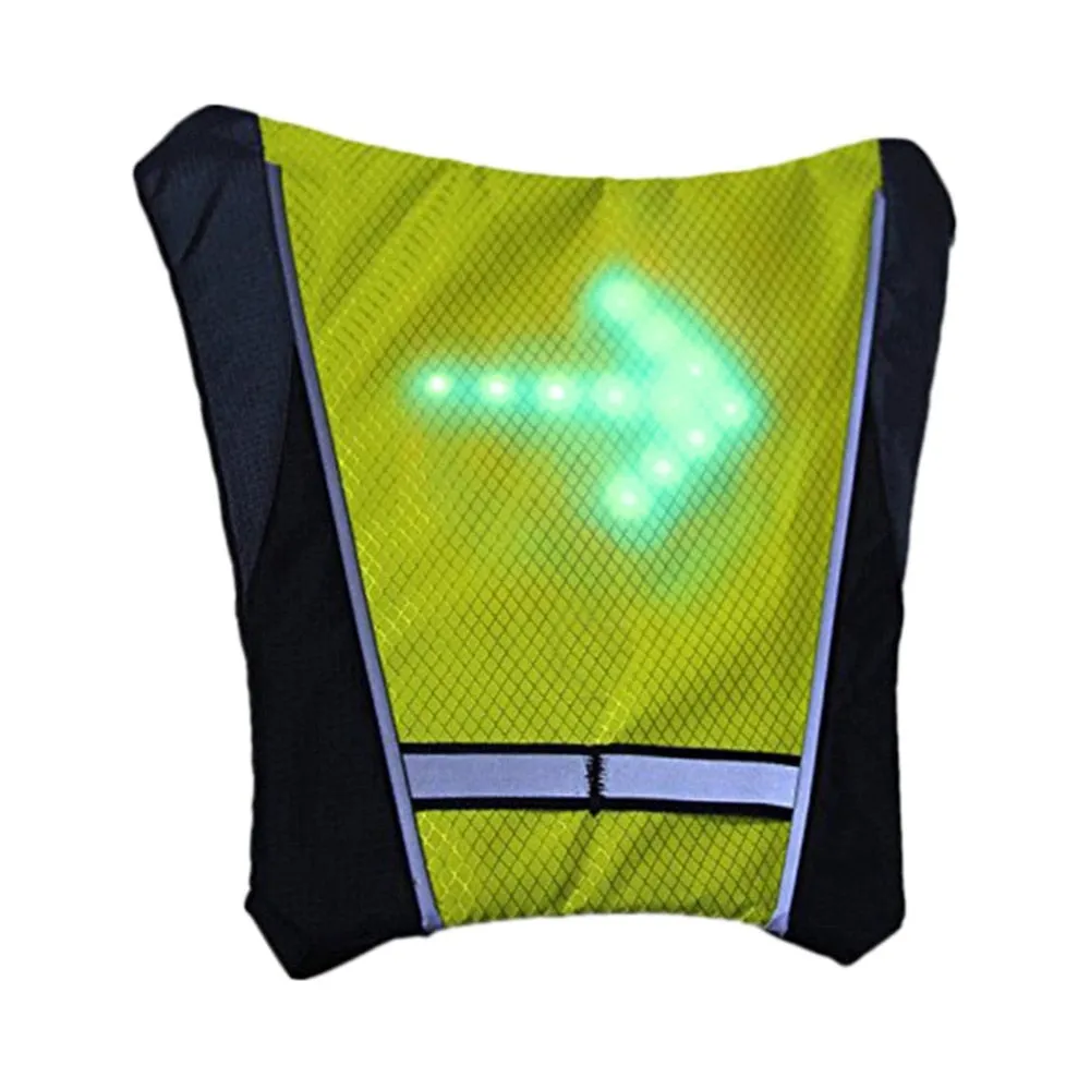 LED Wireless Safety Turn Signal Light Vest for Bicycle Riding Night Warning