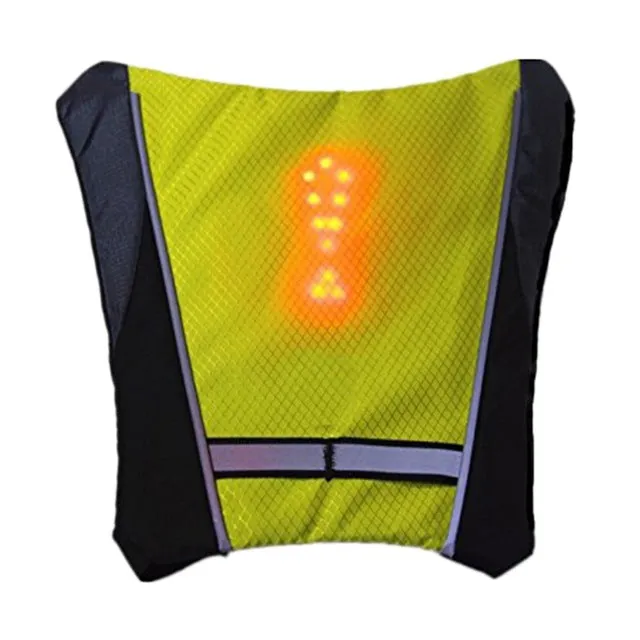 LED Wireless Safety Turn Signal Light Vest for Bicycle Riding Night Warning