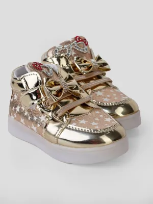 Little Feet Kenya Kids Led Light Shoe - Gold