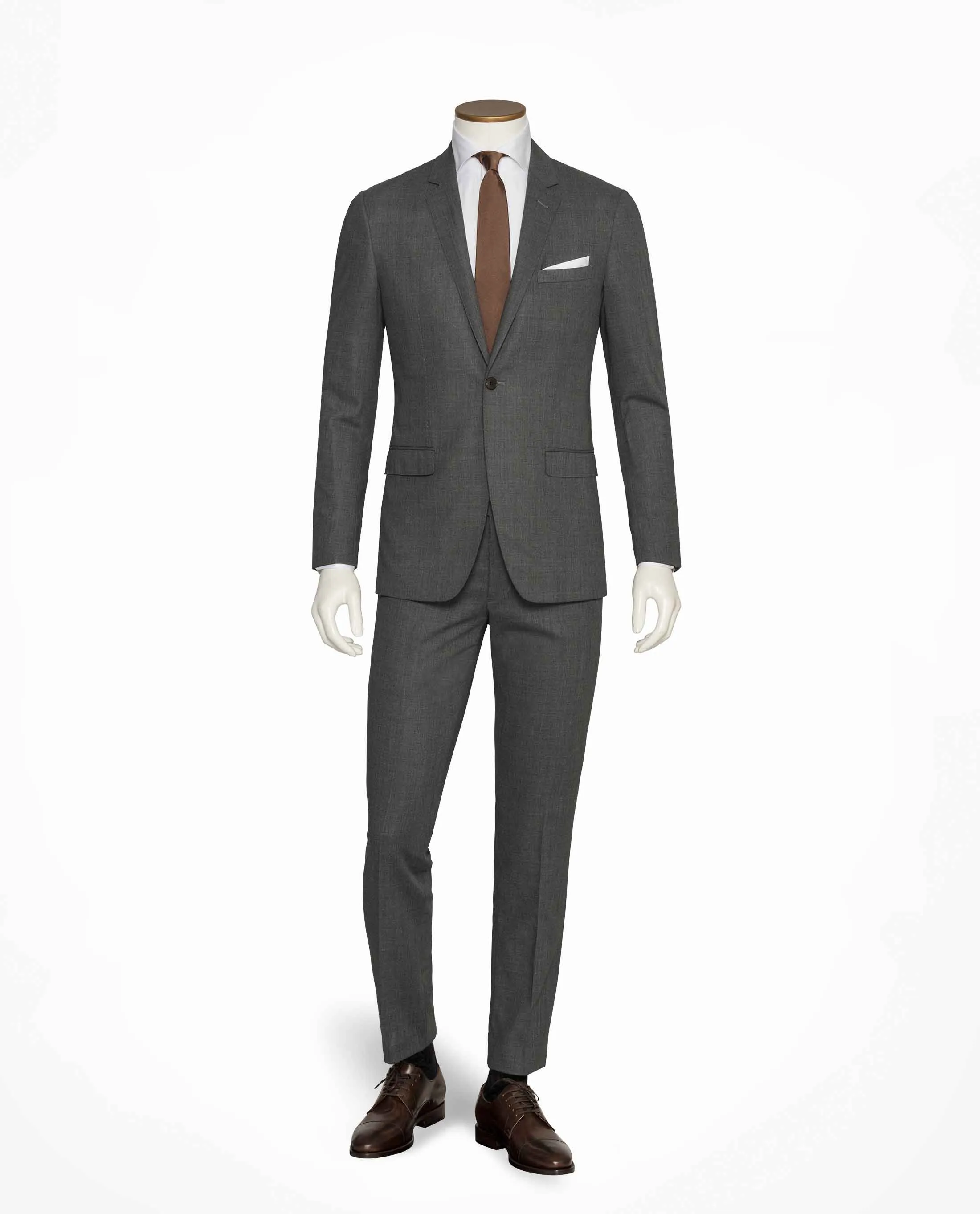 Loro Piana TRAVELLER Light Grey High Twisted Wool Tropical