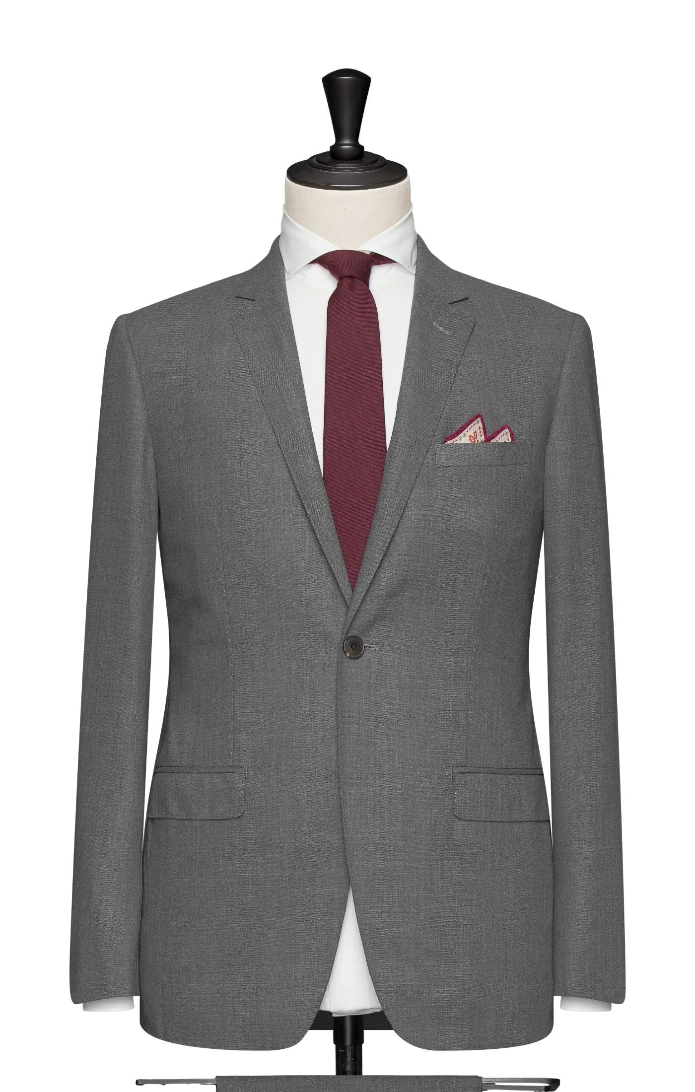 Loro Piana TRAVELLER Light Grey High Twisted Wool Tropical