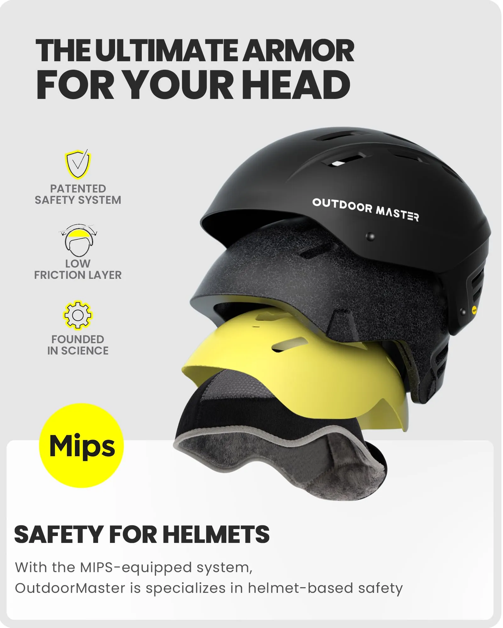 OutdoorMaster MIPS Ski Helmet - Kelvin II MIPS Snow Sport Helmet Snowboard Helmet for Men Women & Youth