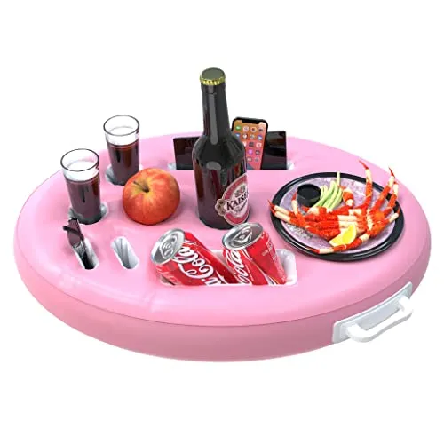Premium Floating Drink Holder for Pool, Hot Tub Accessories for Adults - Pool Drink Holder Floats, Swimming Pool Accessories for Adults, Drink Floaties for Pool, Pool Drink Floats