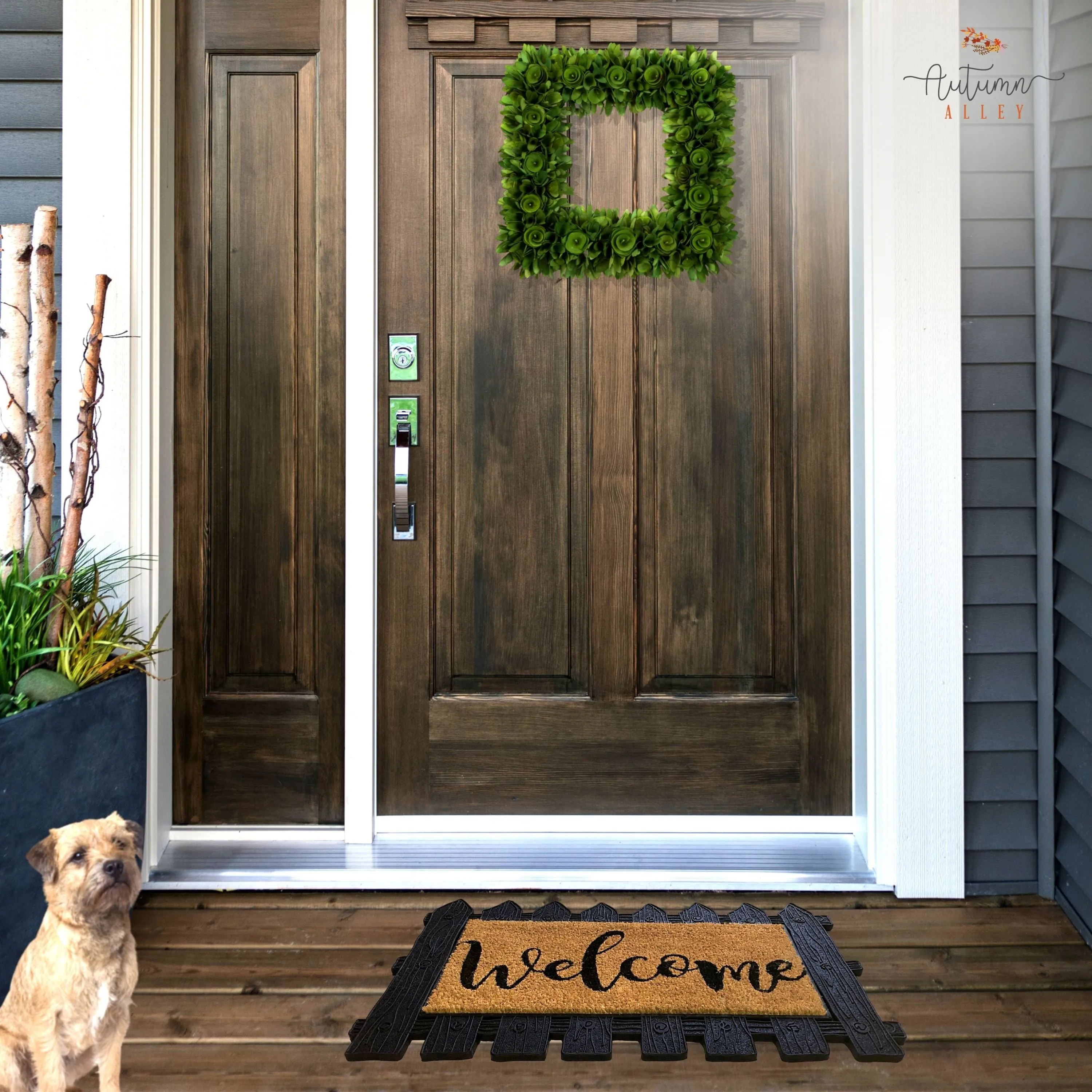 Rubber & Coir Welcome Mat with Replaceable Insert