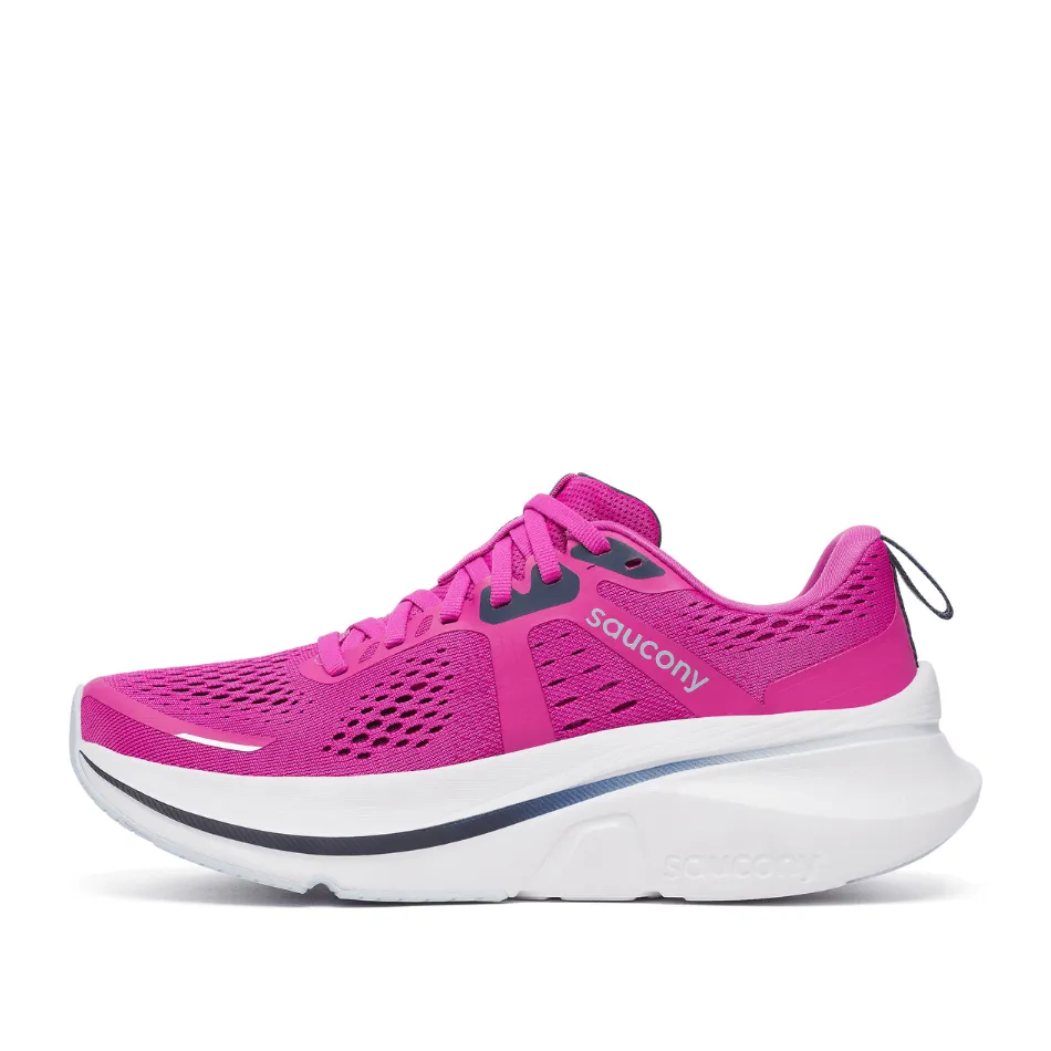 Saucony Women's Guide 18 Running Shoes in Fuchsia/Navy SS25 - Online Exclusive