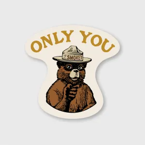 Smokey Bear Only You Point Sticker