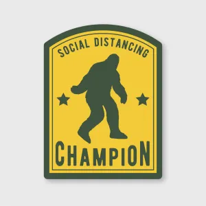 Social Distancing Champion Sticker